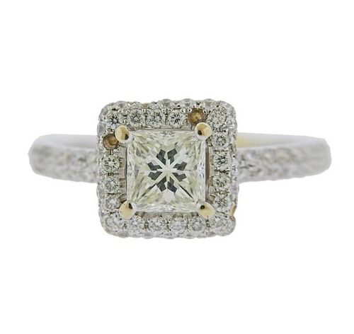 18k Gold Diamond Engagement Ring   