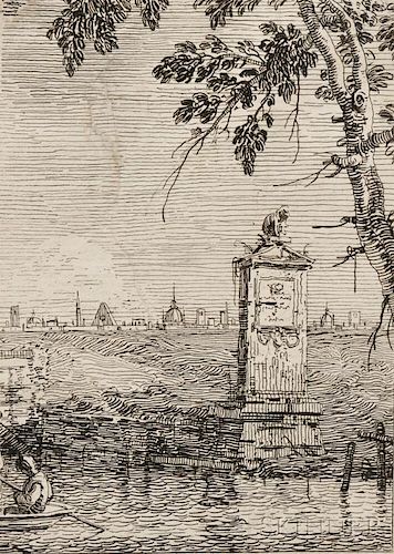 Three Venetian Views:      Giovanni Antonio Canale called Canaletto (Italian, 1697-1768), The Little   Monument