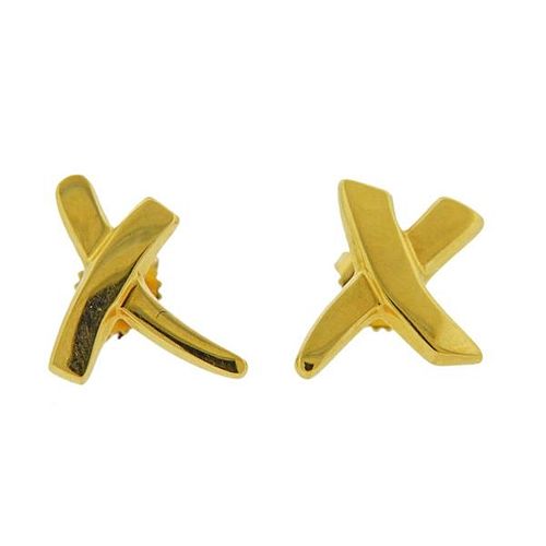 Tiffany &amp; Co Picasso Graffiti 18k Gold X Earrings