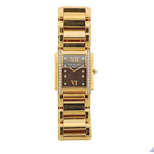 Patek Philippe Twenty Four 18k Rose Gold Diamond  Watch 4910 11