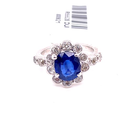 14k Sapphire & Diamonds Ring