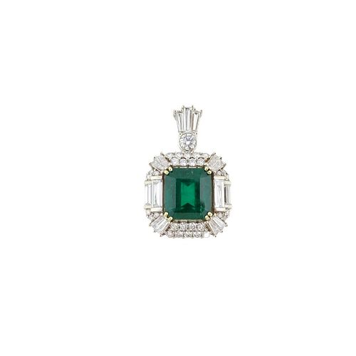 GIA Certified Colombian Emerald And Diamond