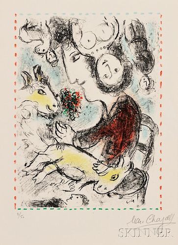 Marc Chagall (Russian/French, 1887-1985)      L'Artiste à la chèvre