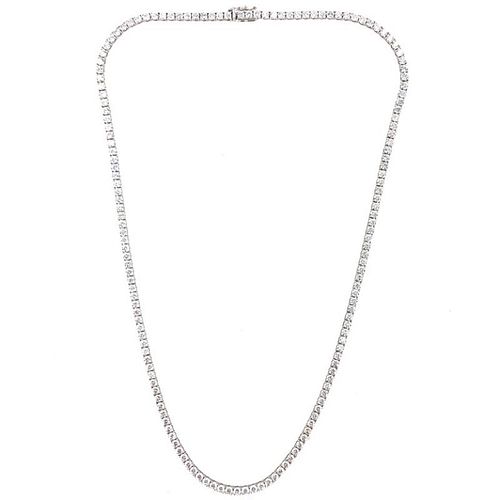 10-Carat Diamond Tennis Necklace 18 Karat White