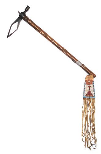 Lakota Sioux Spontoon Pipe Tomahawk c. 1880