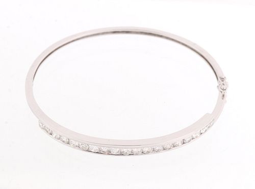 Brand New 2.39 cts. Diamond & 14K Bangle Bracelet