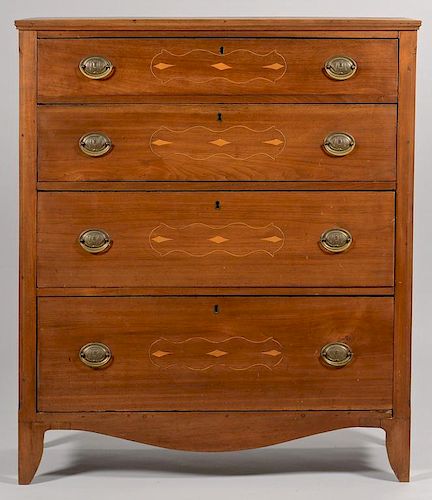 Greene County, TN Inlaid Chest of Drawers