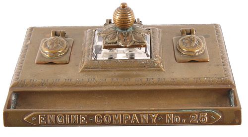 Engine Company No. 25 Purves 1908 Inkwell RARE