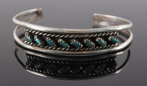 Cerrillos Turquoise Sterling Silver Bracelet