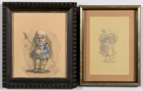 2 Werner Wildner framed Gnomes