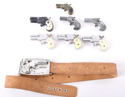 Early Vintage Toy Derringer Gun Collection