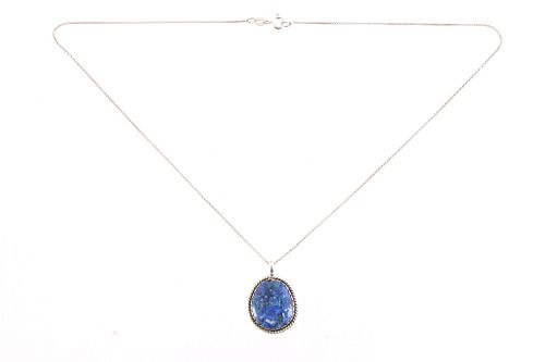 Navajo Sterling Silver & Lapis Lazuli Necklace