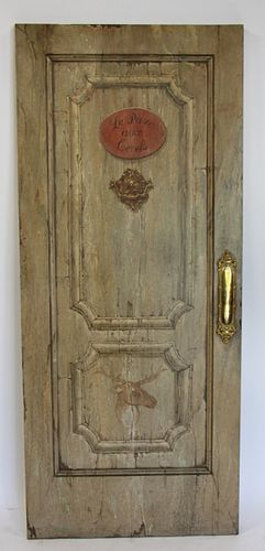 Attributed To Salvador Dali Faux Painted Door.