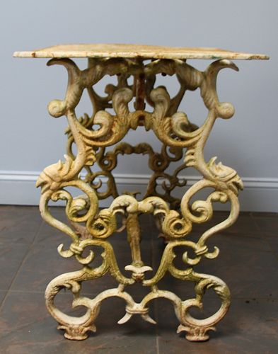 19th Century Cast Iron Garden Table.