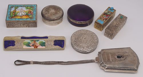 SILVER. Grouping of Antique Silver Objets de Vertu