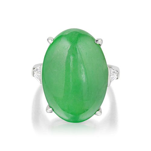 Fine Jade and Diamond Ring