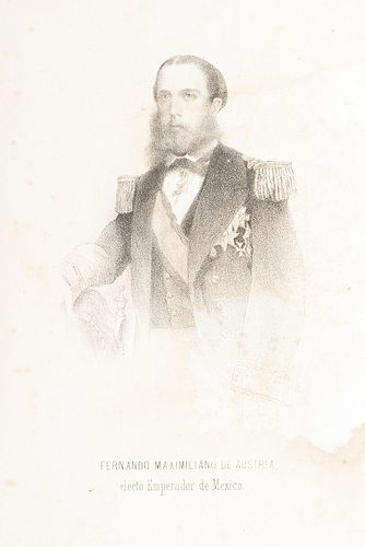 Valle, Juan N. del. El Viajero en México. Completa Guía de Forasteros para 1864. México, 1864. With portraits of Maximilian and Carlotta.
