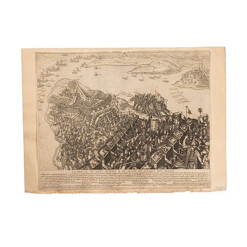 Lucini, Antonio F. Dimostratione di Tutta la Guerra / L’Armata Turchesca/ La Venuta del Gran Soccorso... Grabados. Rome, 1631. Pieces: 5.