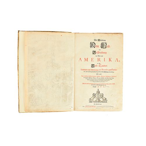 Montanus, Arnoldus. Die Unbekante neue Welt, oder Beschreibung des Welt-Teils Ameika... Amsterdam, 1673.