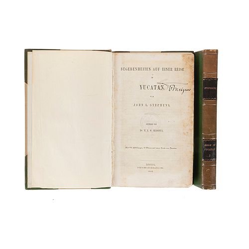 Stephens, John L. Begebenheiten auf Einer Reise in Yucatan. Leipzig: Dyk'sche Buchhandlung, 1853.