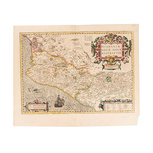 Mercator, Gehard. Hispaniae Novae Nova Descriptio. Amsterdam, ca. 1610. Colored, engraved map, 13.7 x 19.2" (35 x 49 cm)