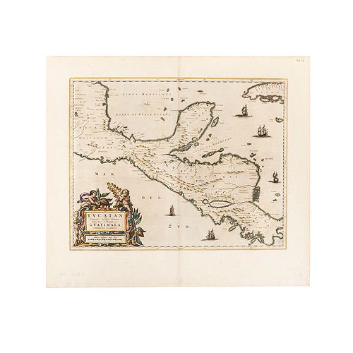 Blaeu, Willem Janszoon. Yucatan Conventus Iuridici Hispaniae Novae... Amsterdam, ca. 1662. Engraved map, 16.3 x 20.8" (41.5 x 53 cm)