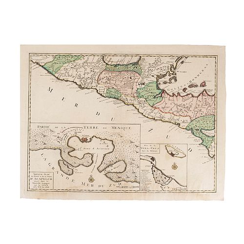 Ottens, Reiner and Joshua. Dos mapas sin título de: Grand Théâtre de la Guerre en Amérique... Amsterdam, 1740-41. Pieces: 2.
