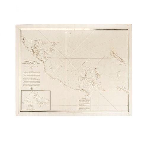 Lizardo, Anton. The Port of Veracruz and Anchorage. London, 1825. Engraved plan, 24.8 x 31.4" (63 x 80 cm)