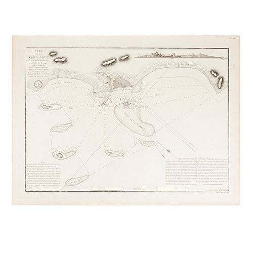 Orta, Bernardo de. Port de la Vera Cruz à la Côte du Mexique. French, An XI (1802 - 1803). Engraved plan, 17.3 x 23.8" (44 x 60.5 cm)