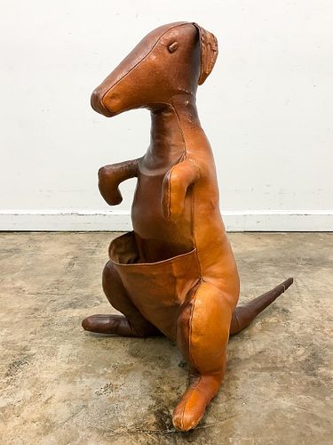 1960s ABERCROMBIE & FITCH LEATHER KANGAROO STAND