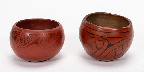 TWO MARICOPA NATIVE AMERICAN POTTERY BOWLS