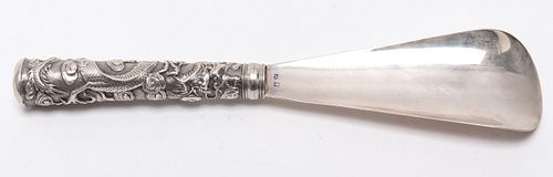Luen Wo Chinese Export Silver Shoehorn