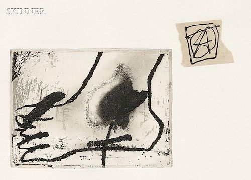 Antoni Tàpies (Spanish 1923-2012)      Pied et collage