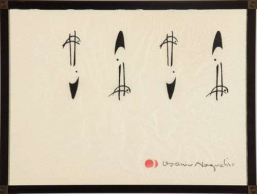 Isamu Noguchi Modern Ink on Paper Print