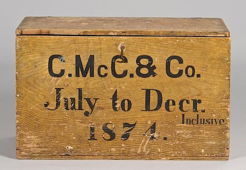 McClung Warehouse Grain Painted Box, 1874