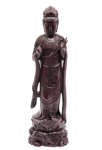 Standing Carved Composition Figure of Buddha