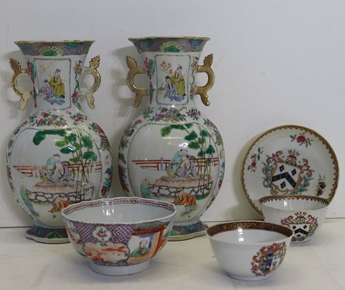 Grouping Of Chinese Export Porcelain Cabinet Items