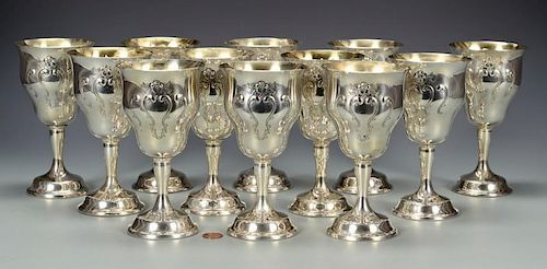 12 Goblets, Chantilly pattern