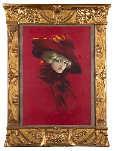 PORTRAIT OF WOMAN WITH HAT  