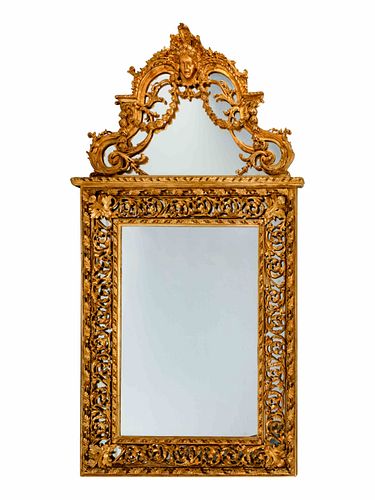 A Pair of Regence Style Giltwood Mirrors
Height 97 x width 52 x depth 4 inches.