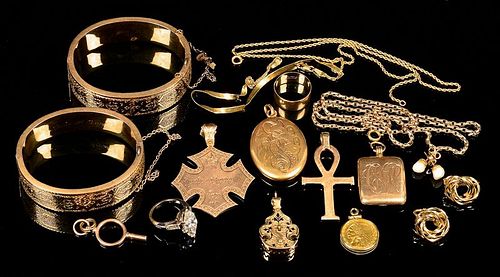 Group Vintage Gold Jewelry