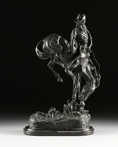 after FREDERIC REMINGTON (American 1861-1909) A BRONZE SCULPTURE, "The Outlaw," 