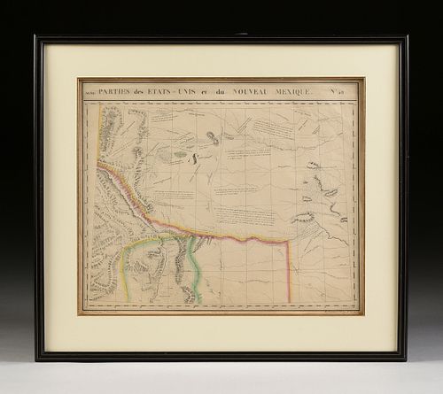 AN ANTIQUE MAP, "Parties des Etats-Unis et du Nouveau Mexique," BRUSSELS, APRIL 1825,