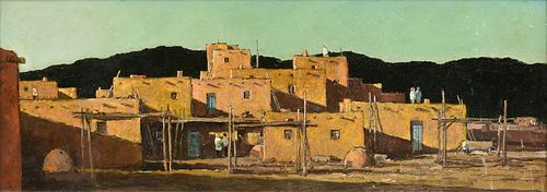 ERIC SLOANE (American 1905-1985) A PAINTING, "Memory of Taos," 