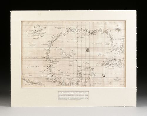 AN ANTIQUE MAP, "America, Carta Particolare della Baia di Messico con la Costa," FLORENCE, 1645-1647,