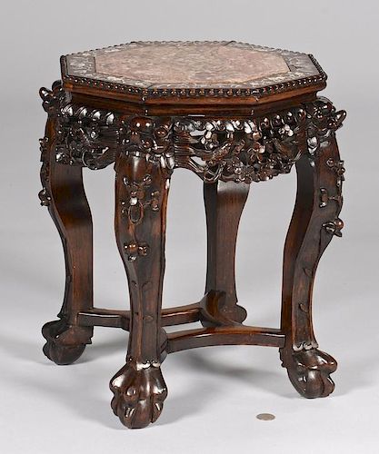 Chinese Carved Octagonal Table