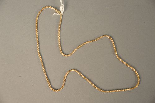 14k gold chain 19" necklace, 13.9 grams.