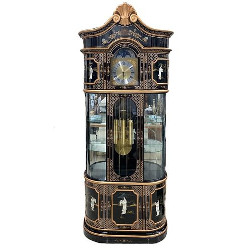 Asian Lacquered Mantle Clock