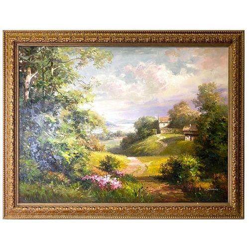 Large Decorative Oil Painting Artist Unknown