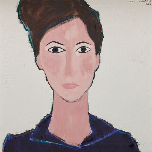 GLORIA VANDERBILT, (American, 1924-2019), Gerta, 1964, oil on canvas, 30 x 30 in., House of Heydenryk frame: 41 x 41 in.
